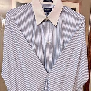 Charter Club Room Blue and White Pinstripe Dress Shirt
